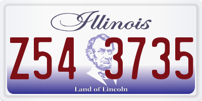 IL license plate Z543735