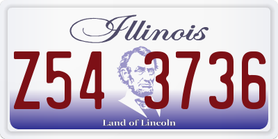 IL license plate Z543736