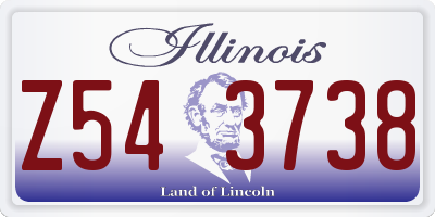 IL license plate Z543738