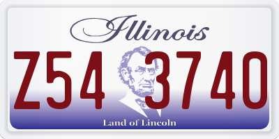 IL license plate Z543740