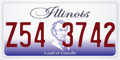 IL license plate Z543742