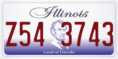 IL license plate Z543743