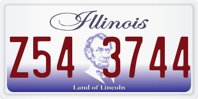 IL license plate Z543744