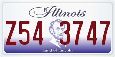 IL license plate Z543747