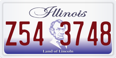 IL license plate Z543748