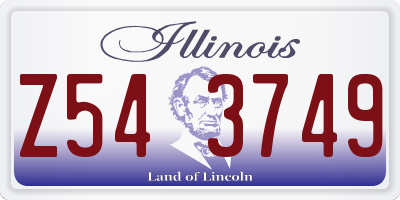IL license plate Z543749