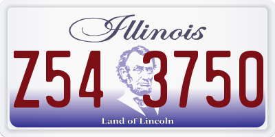 IL license plate Z543750
