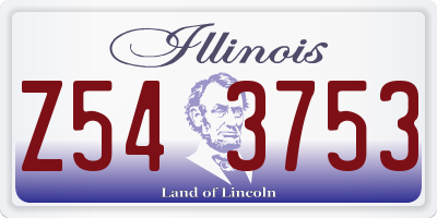 IL license plate Z543753
