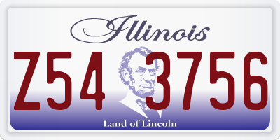 IL license plate Z543756