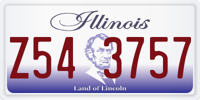 IL license plate Z543757