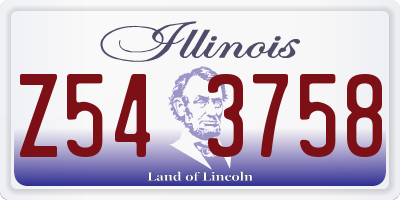 IL license plate Z543758