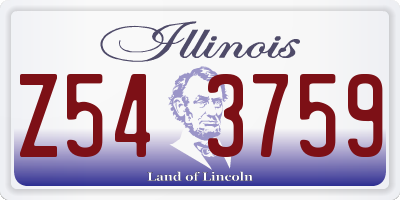 IL license plate Z543759