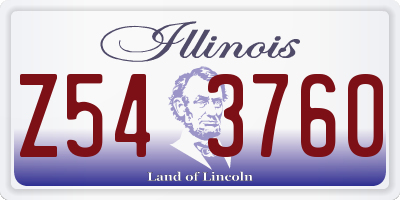 IL license plate Z543760