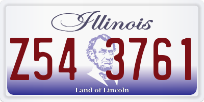 IL license plate Z543761