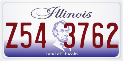 IL license plate Z543762