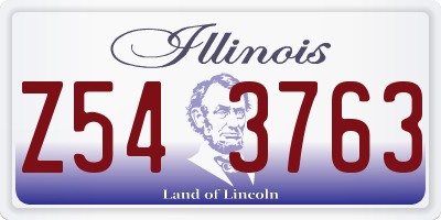 IL license plate Z543763