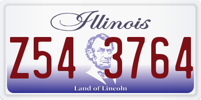 IL license plate Z543764