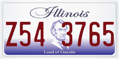 IL license plate Z543765