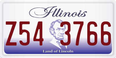 IL license plate Z543766