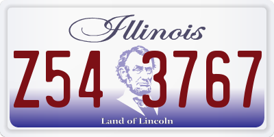 IL license plate Z543767