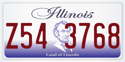 IL license plate Z543768