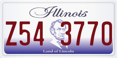 IL license plate Z543770