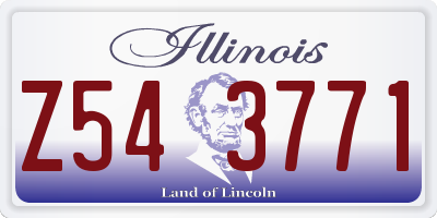 IL license plate Z543771