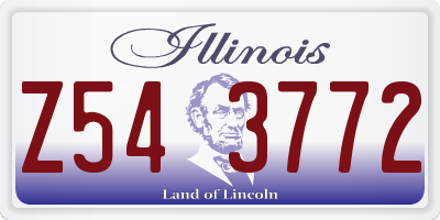 IL license plate Z543772