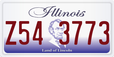 IL license plate Z543773