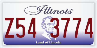 IL license plate Z543774