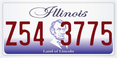 IL license plate Z543775