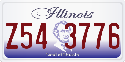 IL license plate Z543776
