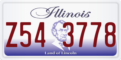 IL license plate Z543778