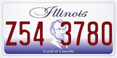 IL license plate Z543780