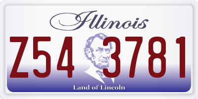 IL license plate Z543781