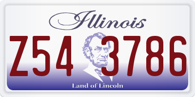 IL license plate Z543786