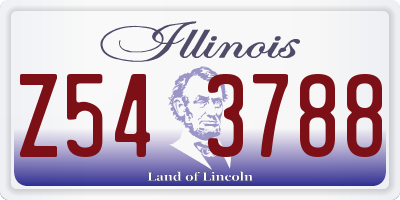 IL license plate Z543788