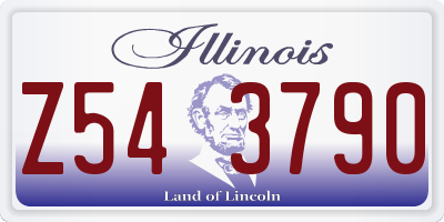 IL license plate Z543790