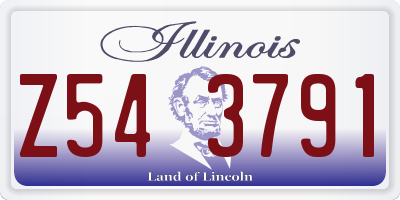 IL license plate Z543791