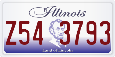 IL license plate Z543793
