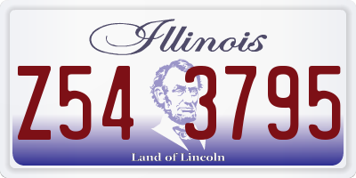 IL license plate Z543795