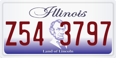 IL license plate Z543797