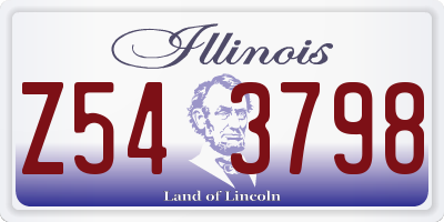 IL license plate Z543798