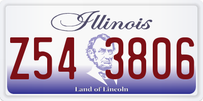 IL license plate Z543806