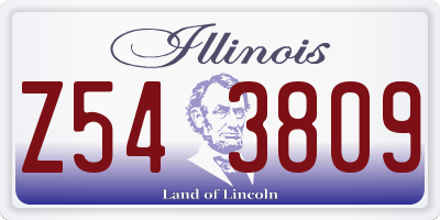 IL license plate Z543809