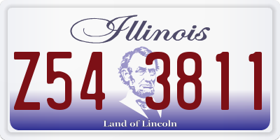 IL license plate Z543811