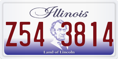 IL license plate Z543814