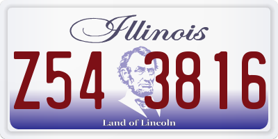IL license plate Z543816