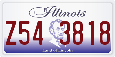 IL license plate Z543818