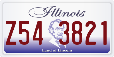 IL license plate Z543821